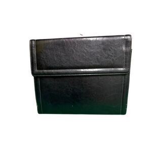 Samsonite Unisex Black Faux Leather Tri-Fold Padfolio Organizer with Calculator
